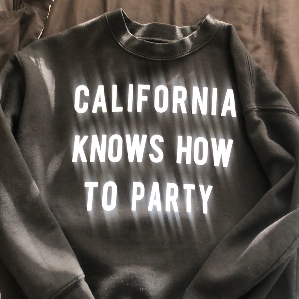 “California knows how to party” crewneck